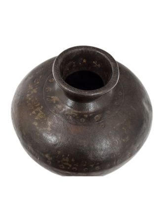 Starožitná kovová váza, 30x30x26cm