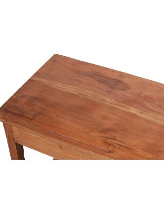 Starý psací stůl z teakového dřeva, 76x49x73cm