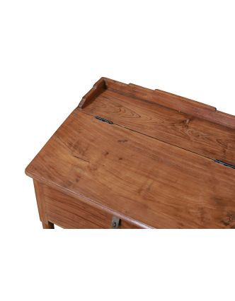 Starý kupecký stolek z teakového dřeva, 69x49x49cm