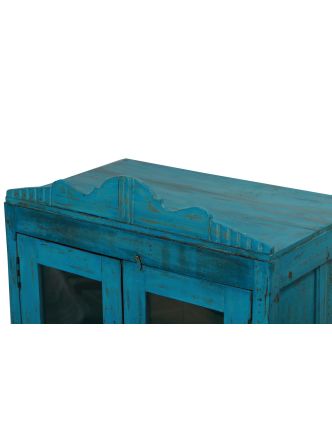 Prosklená skříňka z teakového dřeva, 76x49x134cm