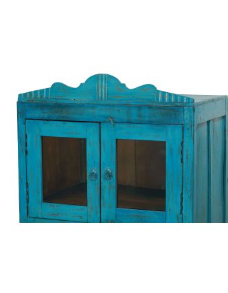 Prosklená skříňka z teakového dřeva, 76x49x134cm