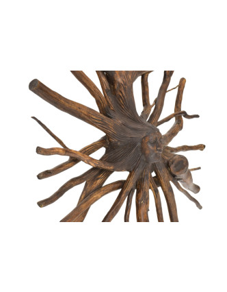 Dřevěná hlava Déví z kořene kávovníku, 60x60cm