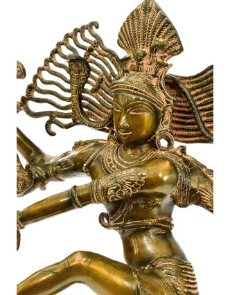 Tančící Šiva, Natraj, mosazná socha, antik patina, 50x27x80cm