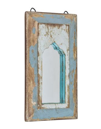 Zrcadlo v rámu z teakového dřeva, 22x3x40cm