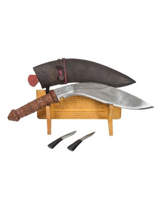 Khukri nůž "Traditional Carving Handle Khukuri" 12", nůž 43cm, čepel 30cm