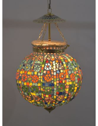 Lampa v orientálním stylu, skleněná mozaika, ruční práce, 28x28x32cm