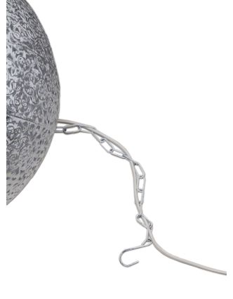 Kovová lampa v arabském stylu, bílo-stříbrná, 34x34x31cm