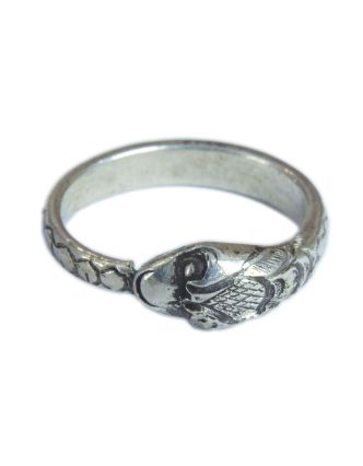 Stříbrný prsten had Ouroboros, AG 925/1000, 5g, Nepál