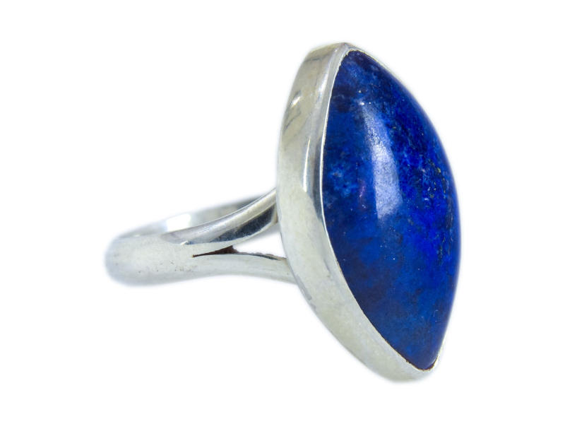 Stříbrný prsten vykládaný lapis lazuli, AG 925/1000, 10g, Nepál