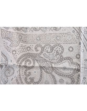 Luxusní šál Kani z jemného hedvábí, stříbrný, 190x70cm