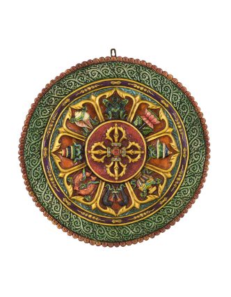 Astamangal mandala, pryskyřice, průměr 58cm