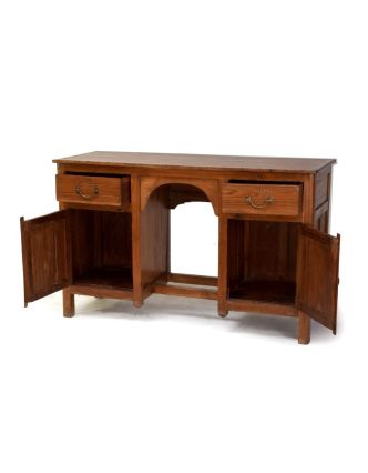 Stůl z teakového dřeva, antik, 125x43x77