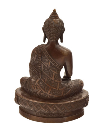 Buddha Šakjamuni, kovová soška, 10x7x15cm