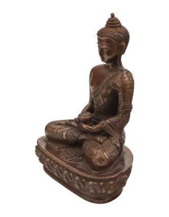 Buddha Amithába, kovová soška, 11x7x15cm