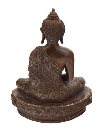 Buddha Amithába, kovová soška, 11x7x15cm