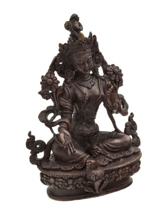 Uzdravující Buddha, kovová soška, 5x5x9cm