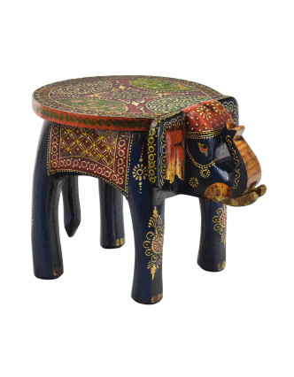 Dřevěný slon, ručně malovaný, 34x24x24cm