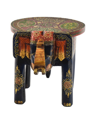 Dřevěný slon, ručně malovaný, 34x24x24cm