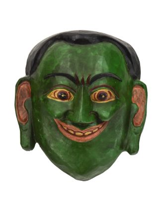 Dřevěná maska, joker, ručně malovaná, 17x18cm