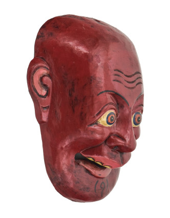 Dřevěná maska, joker, ručně malovaná, 16x19cm