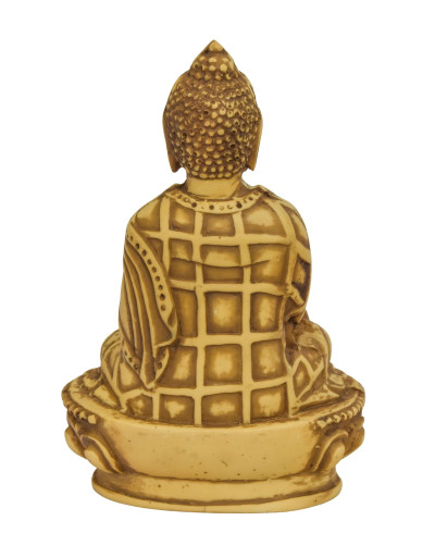 Buddha Šákjamuni, ručně vyřezávaný, světle hnědý, 7x5x10cm