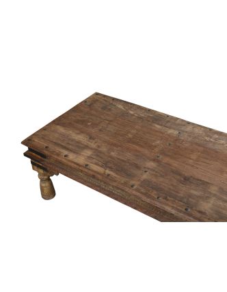 Starý stolek z teakového dřeva, 152x77x47cm