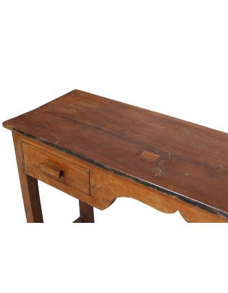 Psací stůl z teakového dřeva s šuplíky, 136x38x77cm