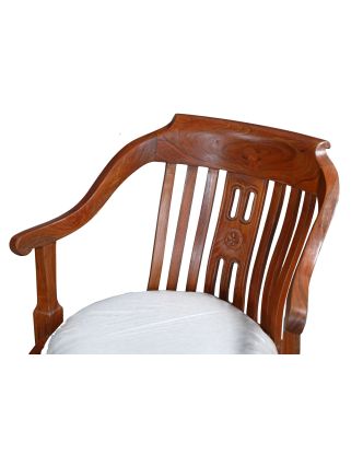 Polstrované židle se stolečkem z teakového dřeva