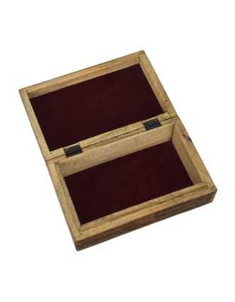 Šperkovnice ze dřeva, ručně vyřezávaná, 20x13x6cm