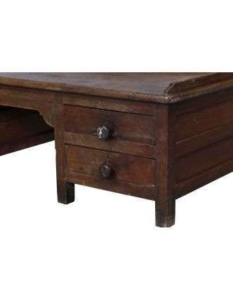 Starý kupecký stolek s šuplíky, 103x52x37cm