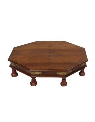 Čajový stolek z teakového dřeva, 75x75x18cm