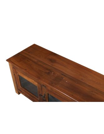 Prosklená skříňka z teakového dřeva, 170x39x47cm