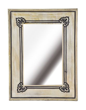 Zrcadlo v rámu z teakového dřeva, 46x3x62cm