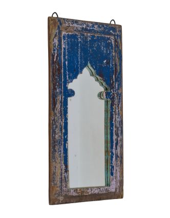 Zrcadlo v rámu z teakového dřeva, 27x2,5x57cm