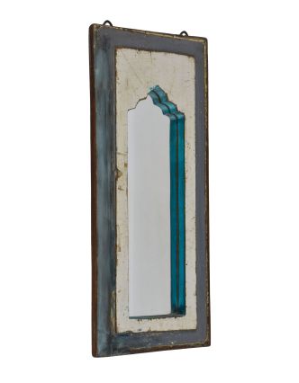 Zrcadlo v rámu z teakového dřeva, 24x3,5x55cm