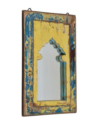 Zrcadlo v rámu z teakového dřeva, 29x3,5x47cm