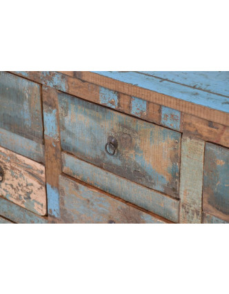 Šuplíková "Goa" komoda z antik teakového dřeva, 153x40x92cm