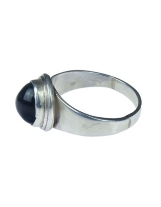 Stříbrný prsten vykládaný black star, AG 925/1000, 5g, Nepál