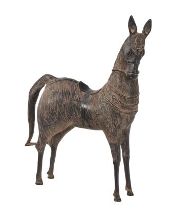 Socha koně "Tribal Art", mosaz, 36cm