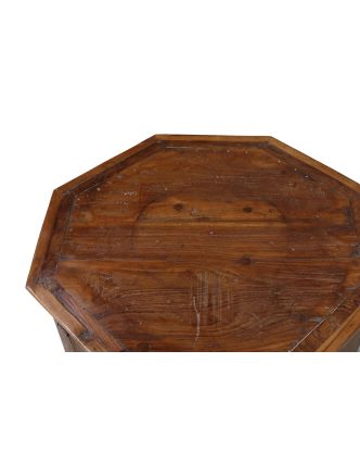 Stolek z teakového dřeva s úložným prostorem, 68x68x55cm
