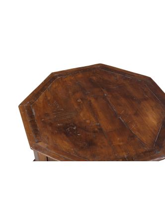 Stolek z teakového dřeva s úložným prostorem, 68x68x55cm