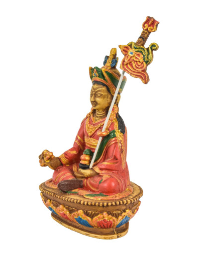 Guru Rinpoche, barevný, pryskyřice, 10x5x15cm