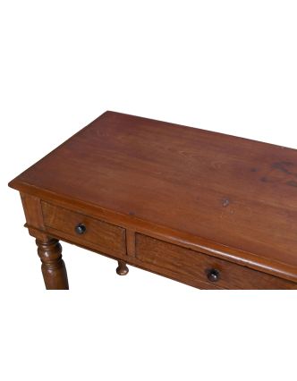 Psací stůl z teakového dřeva s šuplíky, 114x51x74cm