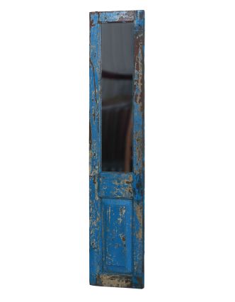 Zrcadlo v rámu z teakového dřeva, vyrobené ze starých dveří, 42x4x193cm