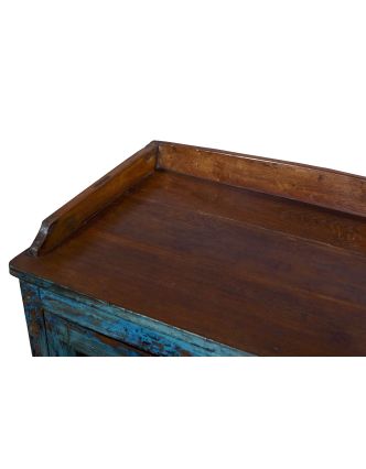Prosklená skříňka z teakového dřeva, 74x41x99cm