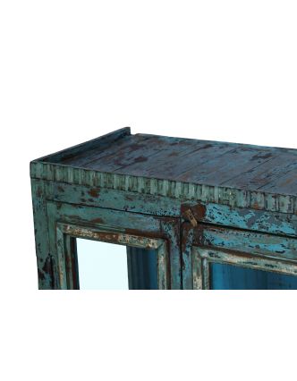Prosklená skříňka z teakového dřeva, 69x37x102cm