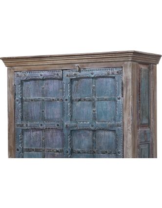 Skříň z teakového dřeva, staré dveře, 112x51x183cm