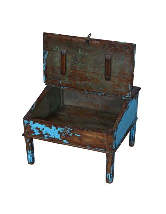 Starý kupecký stolek s odklápěcí deskou, 61x53x44cm