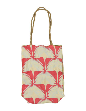 Elegantní plážová taška, růžovo-béžová, rozměr 33x13x45 + 32cm ucha