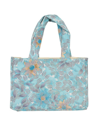 Elegantní plážová taška, modro-šedá, rozměr 48x13x34 + 34cm ucha